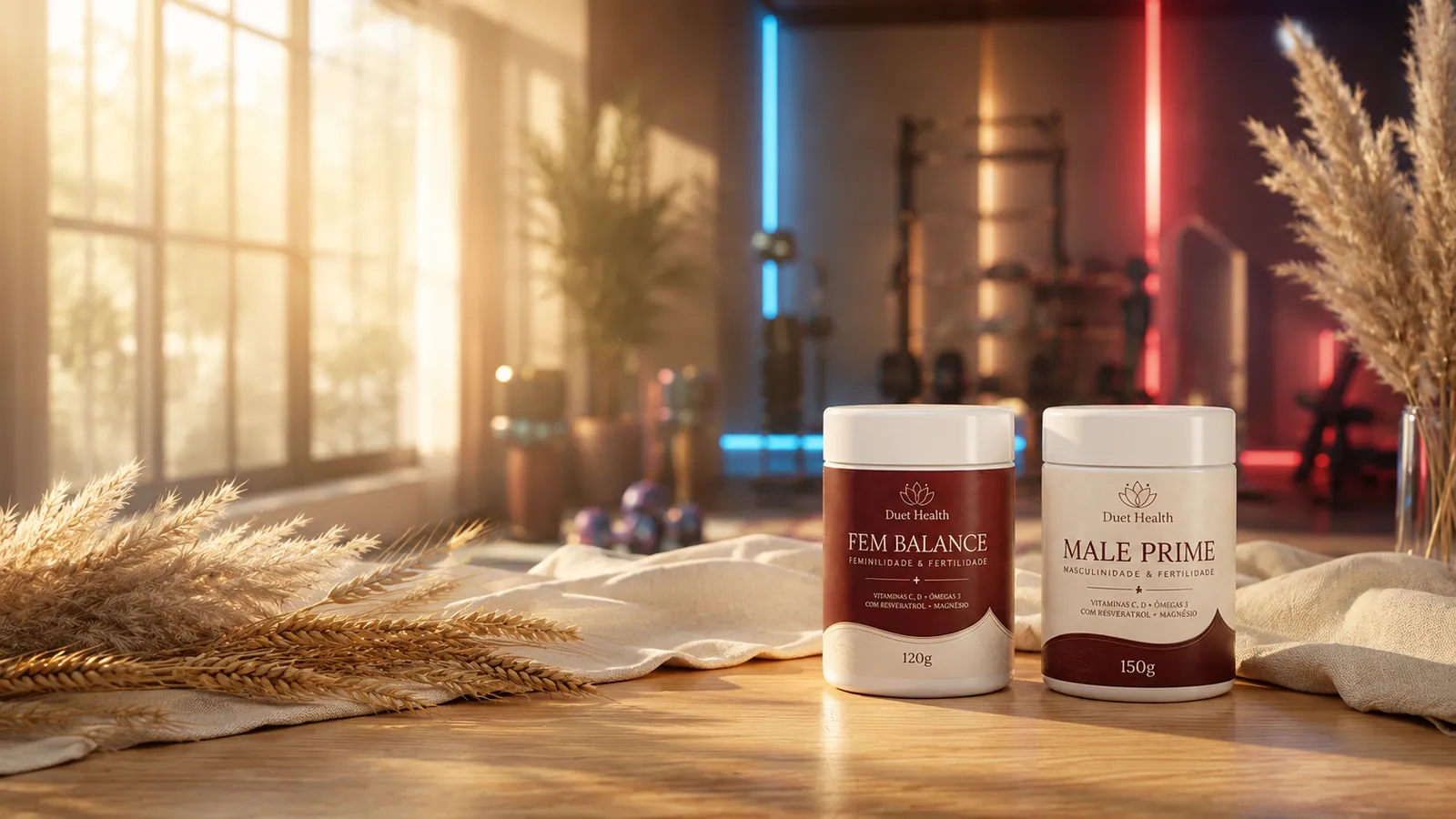 Dois shots Duet Health — kit casal
